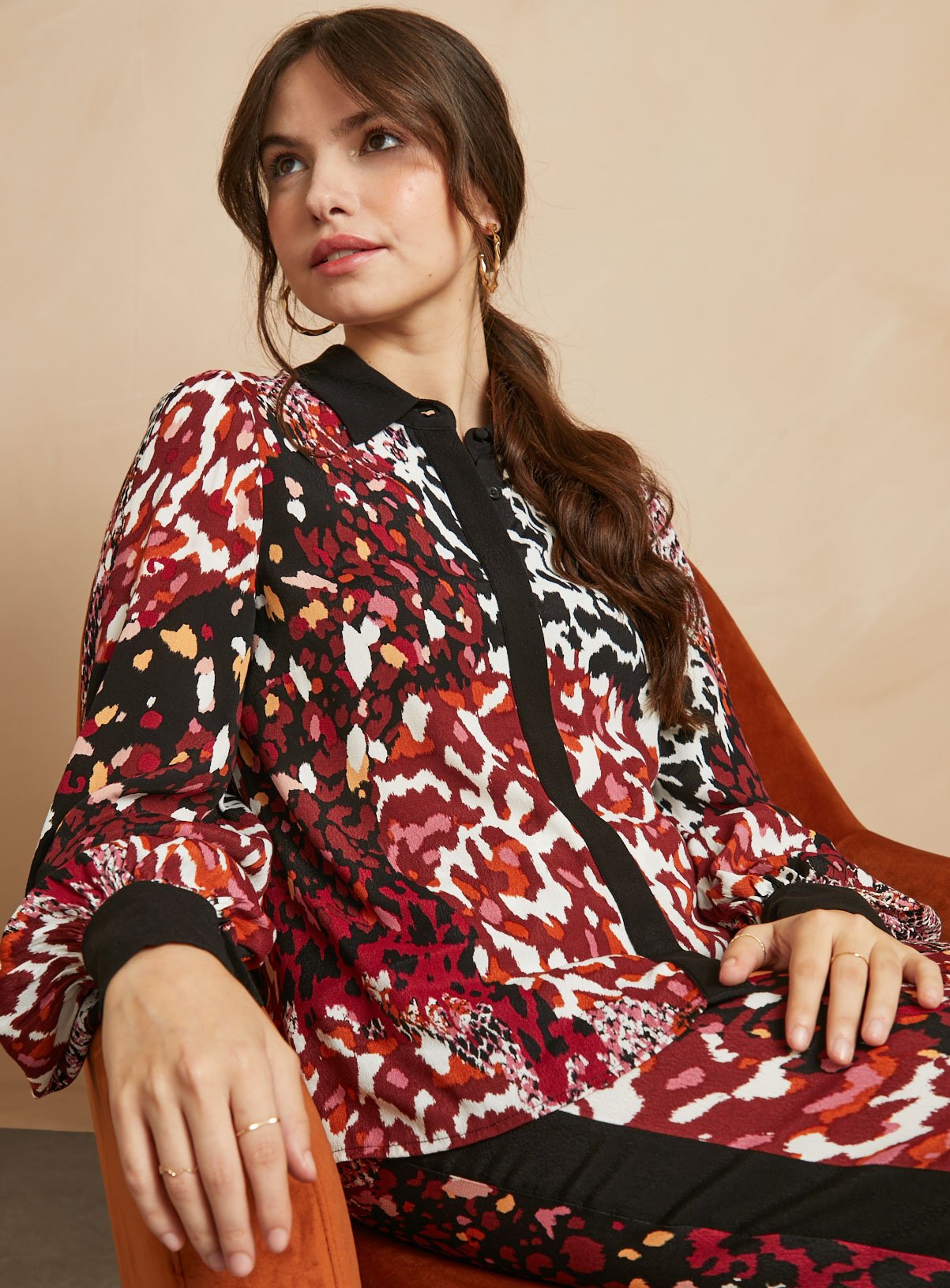 EVERBELLE Animal Print Relaxed Shirt 16 - Image 2 thumbnail
